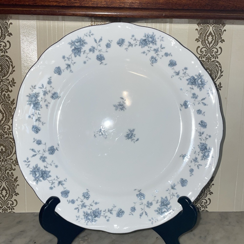 MINT Vintage Johann Haviland BLUE GARLAND 10"‎ Dinner Plates SET OF 3 Germany